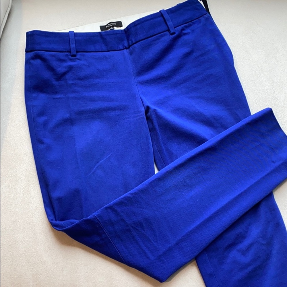 Blue ankle length skinny leg trouser